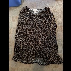 Michael Kors Leopard Print Top